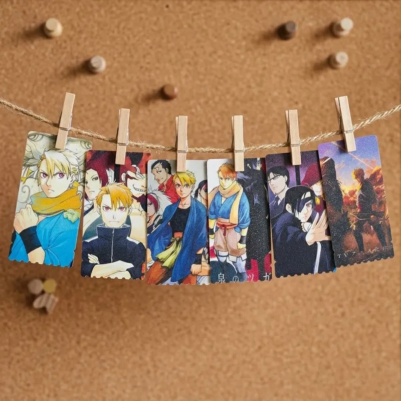Anime Merch Gift 6 Pcs Postcard Ticket Shaped Card Cover Art Birthday Present For Friend Keepsake Album