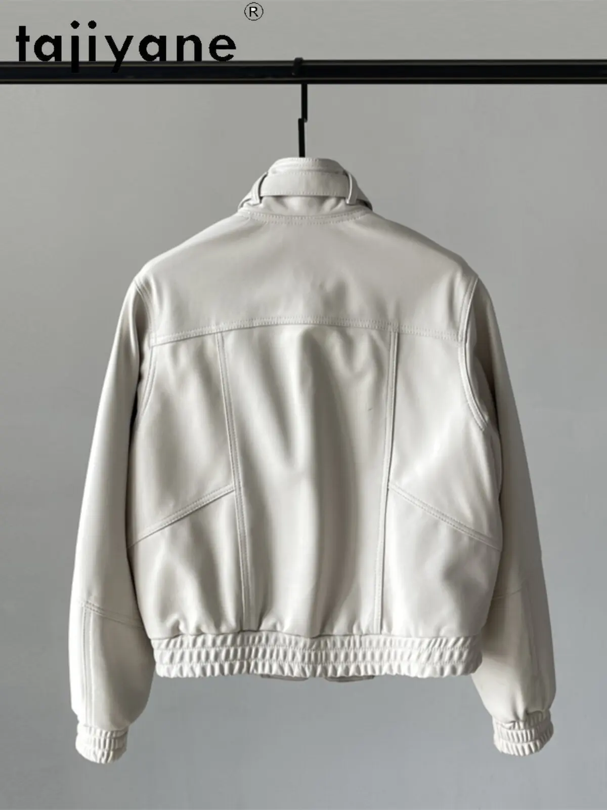 TAJIYANE Genuine Sheepskin Leather Jacket Woman Short Stand Collar Motorcycle Coat Real Leather Jackets 2026 Fall Women Clothes