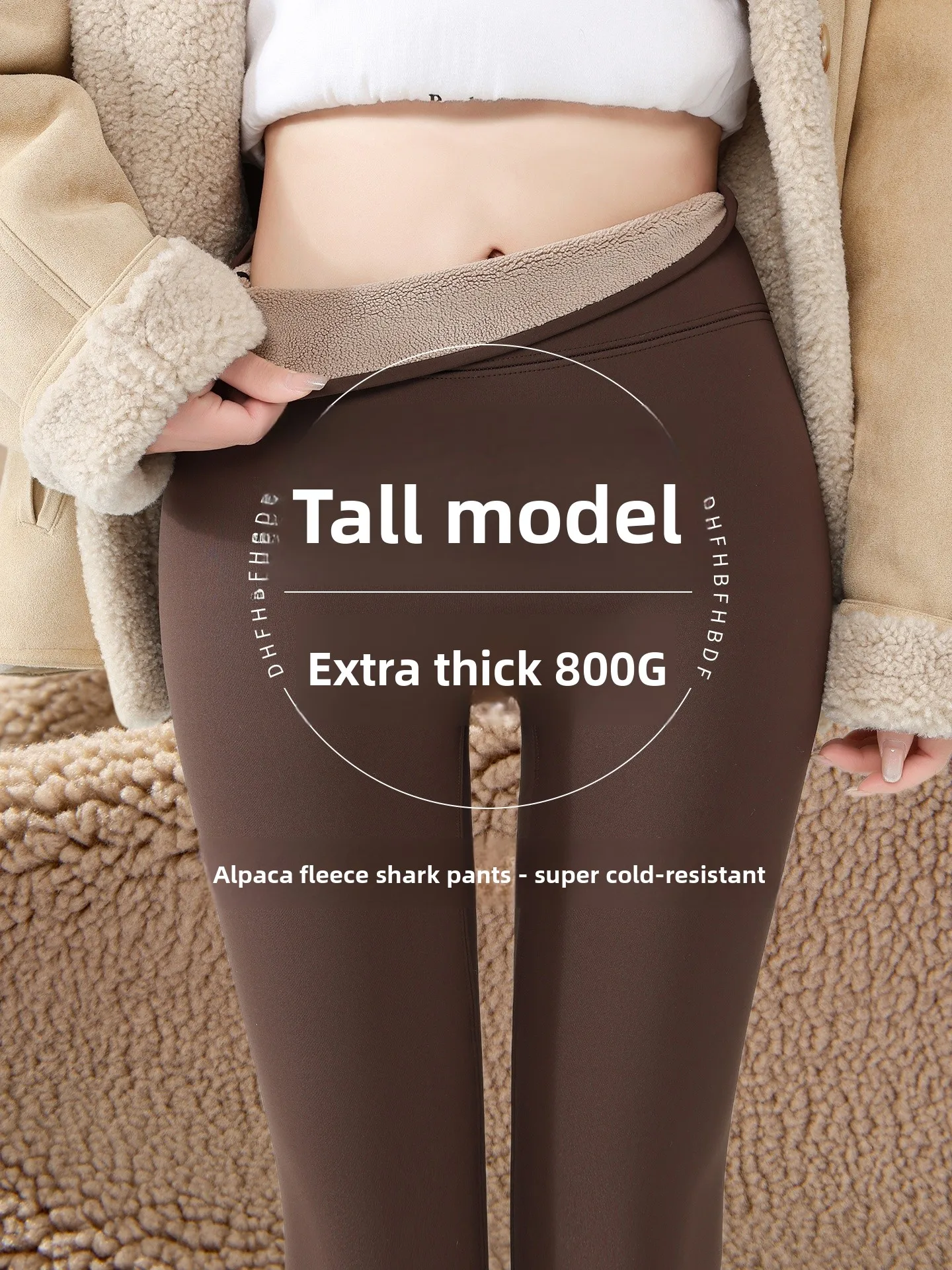 

Thiened Fce High Waist arkskin Yoga Pants Women's Outerwear Autumn Winter Long Base Layer Special Thi Boting Trou...
