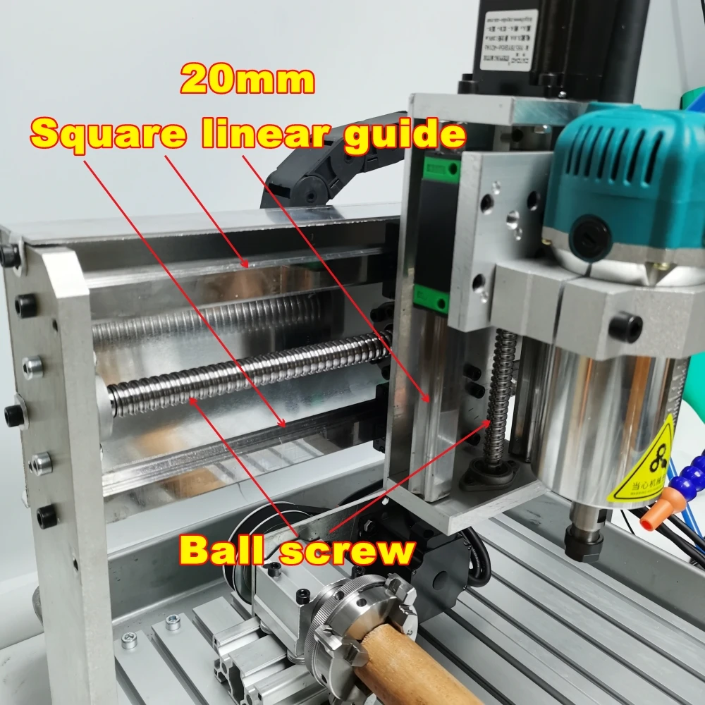 Routeur à Bois CNC 6040 1500W 4 Axes 3040, Machine à Graver sur Métal 5 Axes 3020 PCB, Fraiseuse Carimplantée avec Eau Précieuse