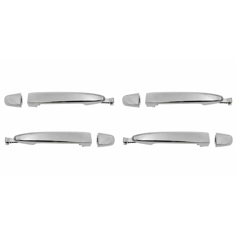 

4Pcs Rear Door Handle Exterior Door Handle For Toyota Sienna 2004-2010 69213-08020 69227-08040 Silver