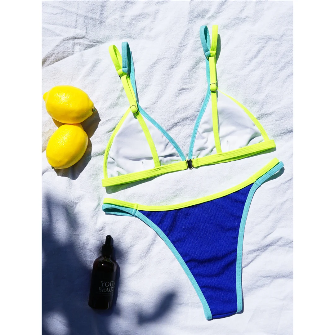 Sexy neuer Bikini mit hohem Beinausschnitt, zweiteiliger Badeanzug für Damen, Badebekleidung, Badeanzug, Damen-Bikini-Set V3781 – Detail 11