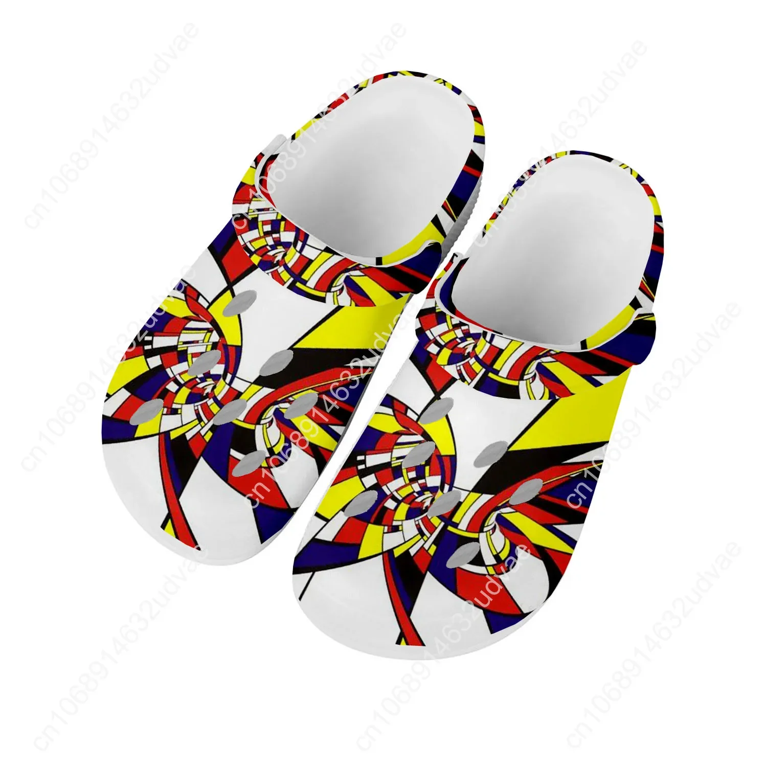 Sandały Mondrian Abstract Art Estetyczne Męskie Damskie Młodzieżowe Modne Buty do Wody Oddychające Wygodne na Plażę Personalizowane Klapki Ogrodowe