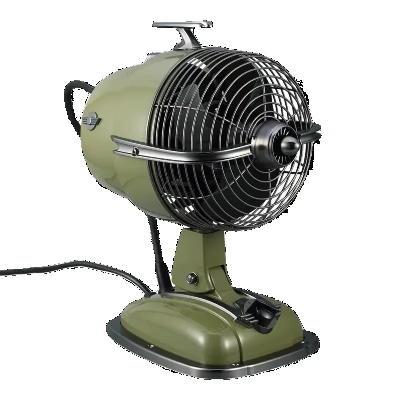 Retro electric fan Home silent desktop air circulation Airplane head electric Shaking head nostalgic table fan