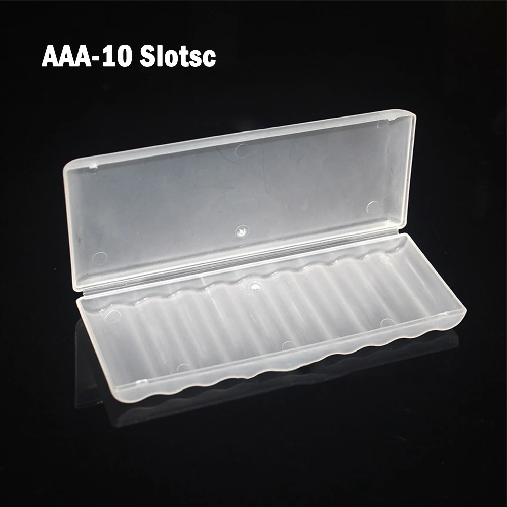 10 Slot Portable Plastic Battery Storage Box Hard Container Case For AAA/AA Battery Organizer Accessories