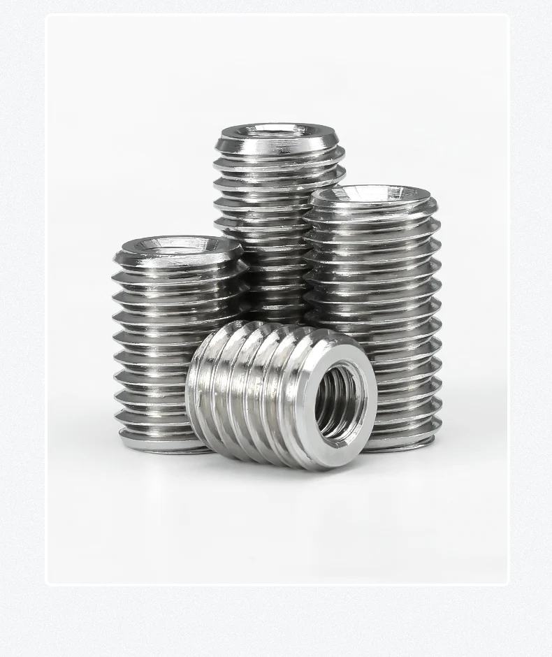 M5 M6 M8 M10 M12 304 Stainless Steel Slotted/Slotless Inside Outside Thread Adapter Screw Insert Sleeve Conversion Nut