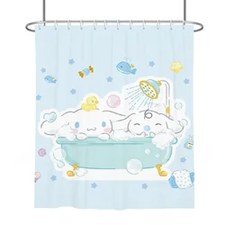 Sanrios Pochacco Kuromi Cinnamoroll Kawaii Anime Cartoon 180*180 Bathroom Curtains Shower Curtain Decor Waterproof Anti-mildew