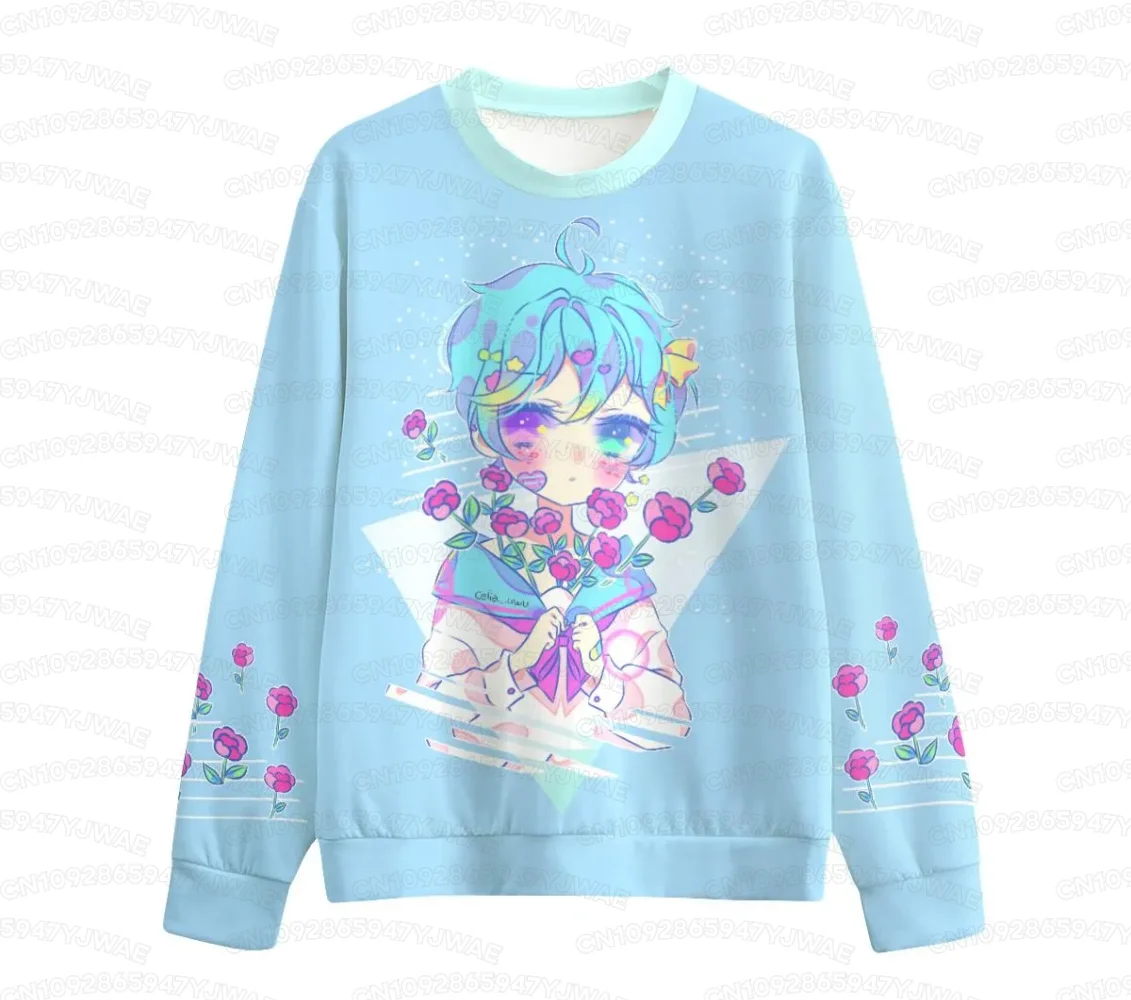 Hurt Bear Damen-Sweatshirt Niedlicher Kawaii Regenbogen-Bär Fairy Kei Menhera Yami Kawaii Harajuku Pastel Goth Langarm-T-Shirt Top – Detail 7