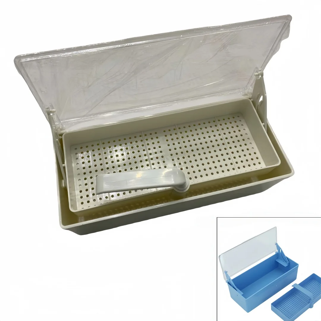 

1 шт., коробка для хранения зубных пинцетов, двухслойная коробка для стерилизации боров, съемная и моющаяся коробка для хранения стоматологических инструментов