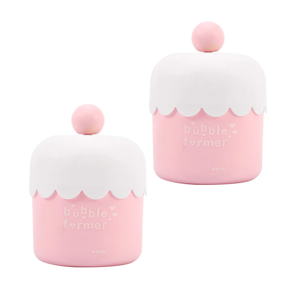 2 Pcs Facial Cleanser Foamer Cleaning Cleasing Milk Foams Makers Face Cleansing Foaming Cups Plastic Travel