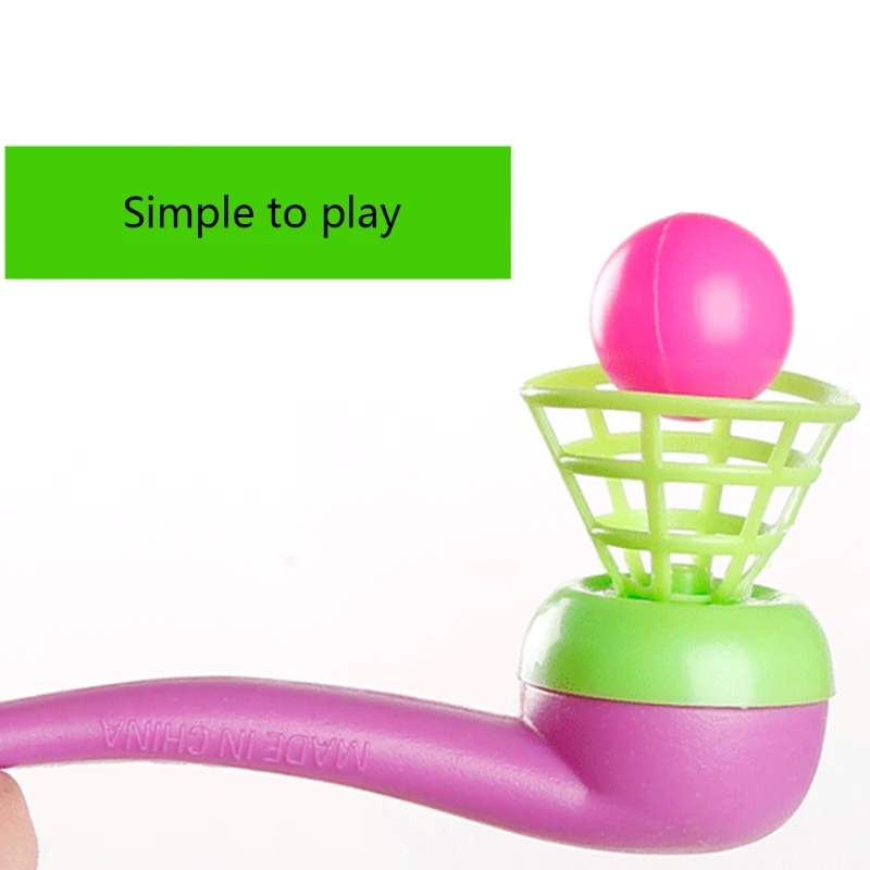 Tubo de sopro brinquedo bola jogo desenvolvimento cérebro brinquedo do bebê flutuante bola para crianças treinamento muscular educacional pré-escolar