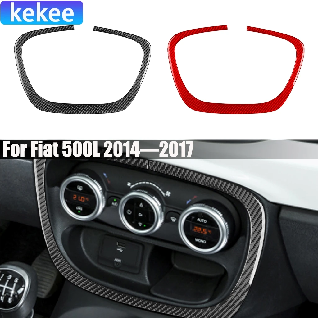 

Автомобильные аксессуары из углеродного волокна, центральная консоль, климат, объемный звук, модифицированная внутренняя отделка, мягкая наклейка на чехол для Fiat 500L 2014-2017