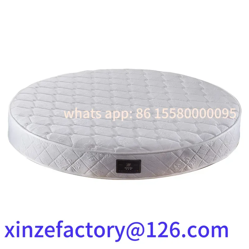 

Customizable 2 -2.2 meters Round mattress latex independent spring hotel bed mattress