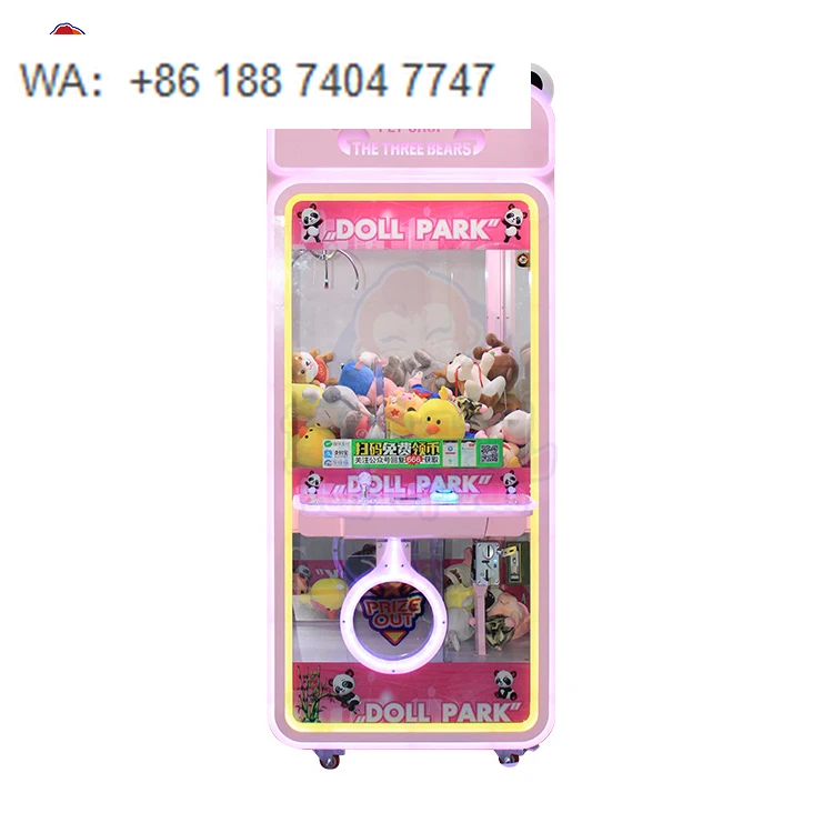 Redemption Claw Pushing Crane Bear Modeling Transparent Toy Gift Crane Grab Award Vending Machine Amusement Park Equipment