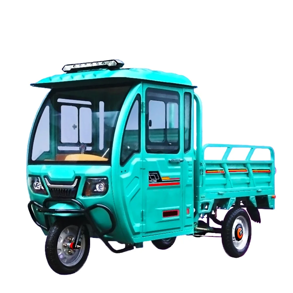 

Adults 3-Wheel Electric Tricycle Enclosed Cabin Open Carriage 800kg Payload Capacity 60v Electron Driving Type Motorcycle Truck