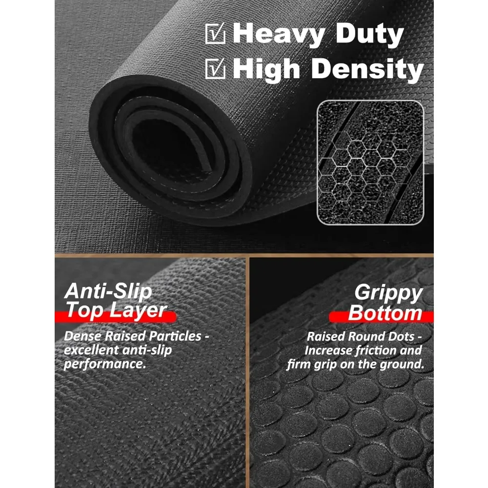 7' x 5' x 7mm Extra Large Exercise Mat, Heavy-Duty & Extreme Non-Slip Rubber Gym Flooring for Home Gym, Pro Yoga Mat Gym Mat