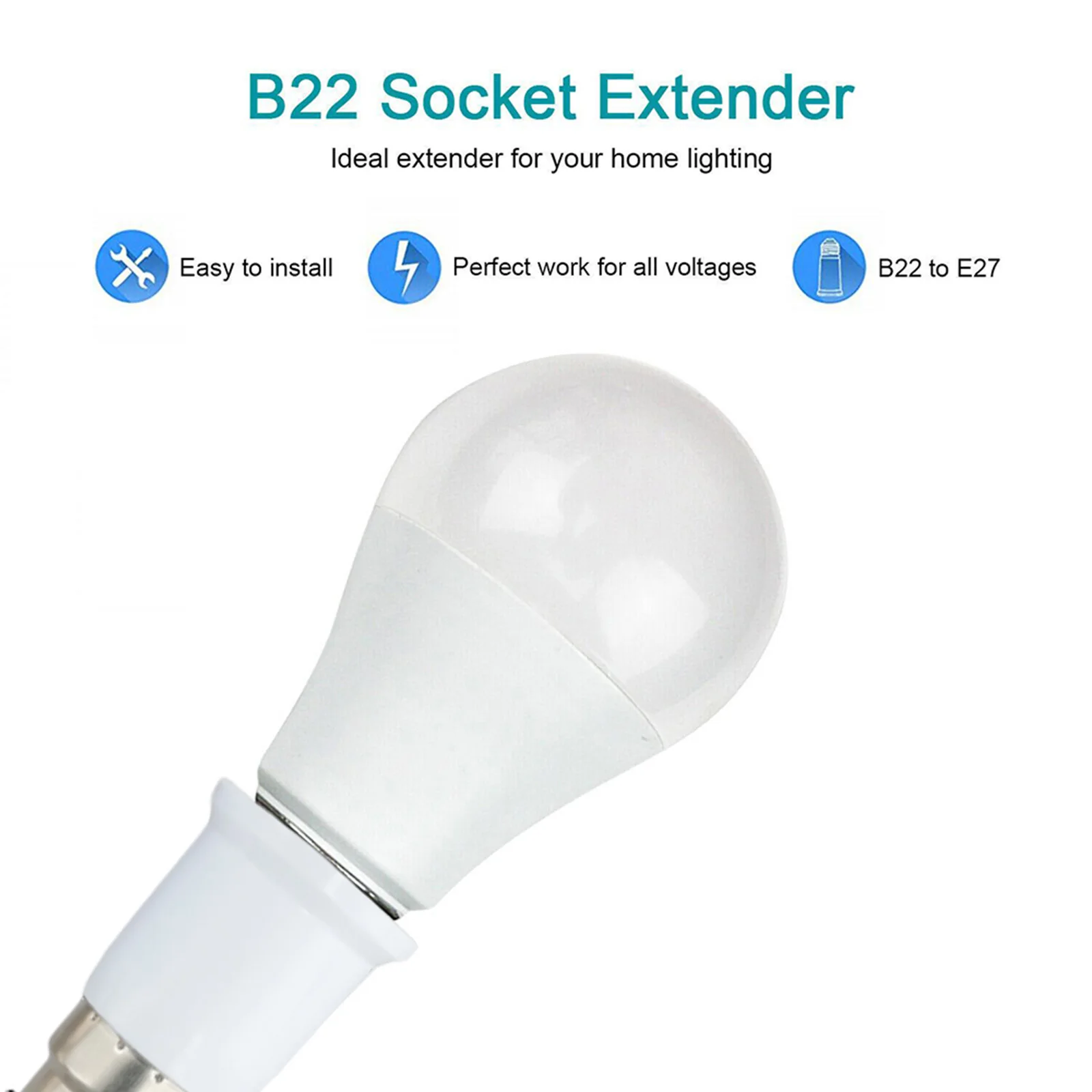 Адаптер для лампы B22 в E27