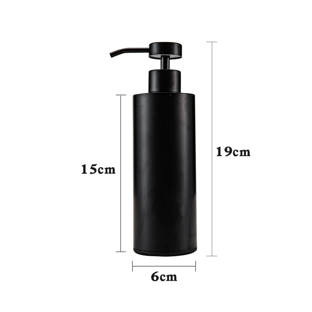 Rust Resistant 304 Stainless Steel Soap Dispenser with Matte Black Shell for Bathroom For Shower Shelf Placement