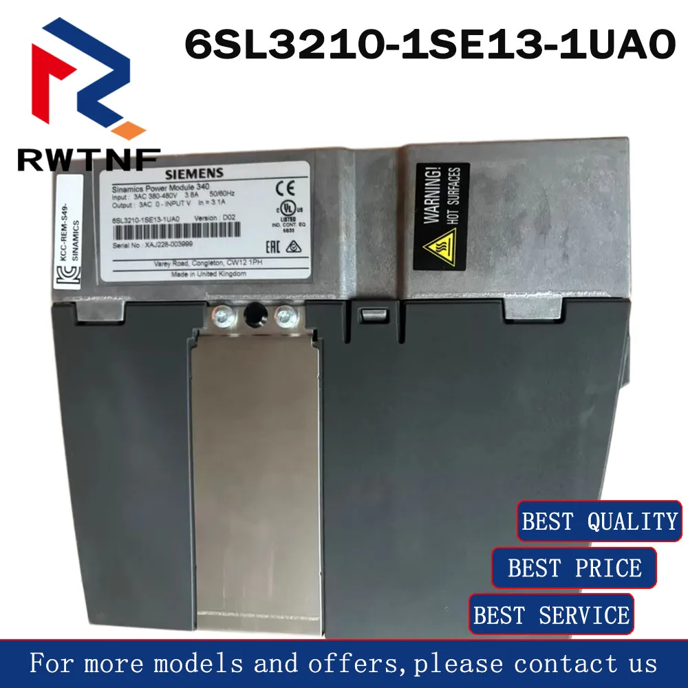 

Brand New Genuine 6SL3210-1SE13-1UA0 SIEMENS PM340 variable frequency drive module,100% original warehouse stock