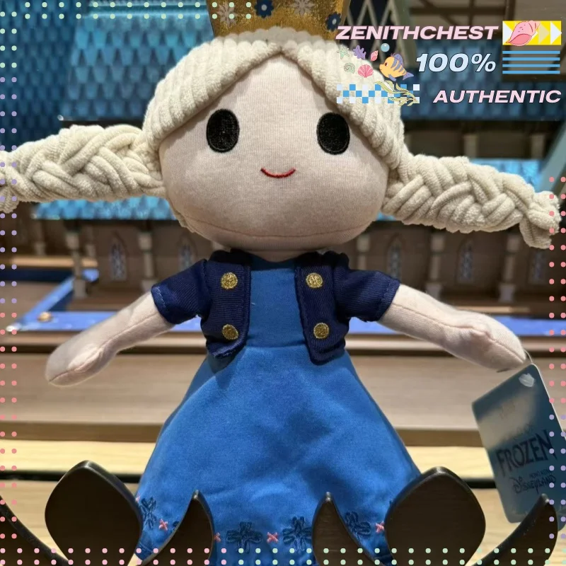 Hong Kong Disneyland Exclusive Frozen Elsa Anna Chibi Soft Figure Theme Park Souvenir Cute Desk Ornament Gift Option Customized view 5