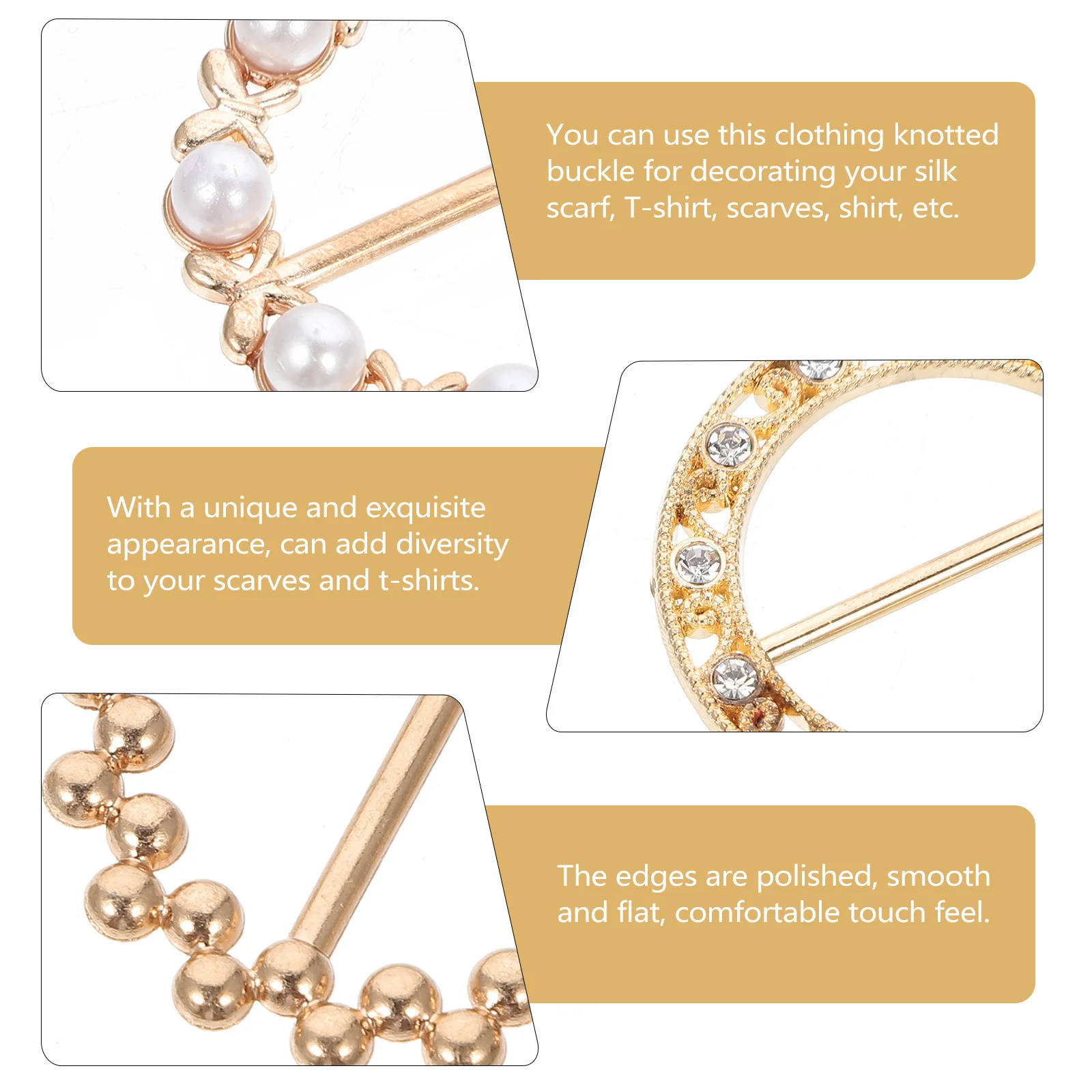 3 قطعة مشبك معقود وشاح كليب حجر الراين اللؤلؤ وشاح السحابة اكسسوارات أنيقة للأوشحة تي شيرت حفلة الأعمال اليومية