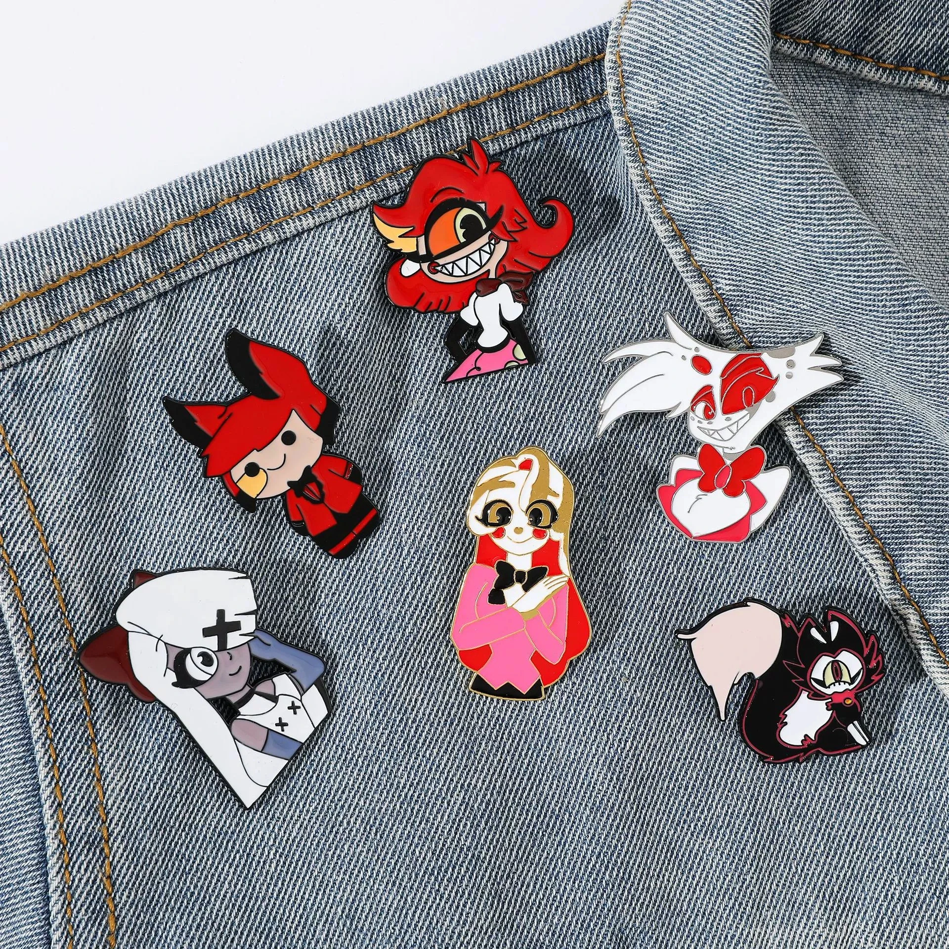 Hazbin Hotel Enamel Pin Brooches for Clothes Backpacks and Jackets Fashion Jewelry Accessories Gifts for Friends Fans Cosplay view 5