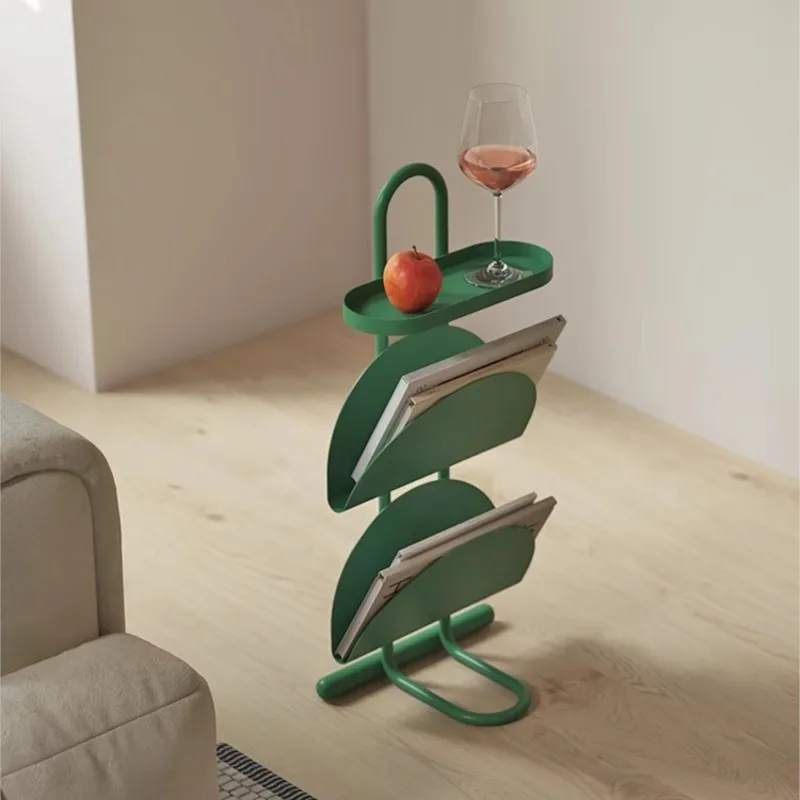 

Sofa Small Side Table Living Room Balcony Coffee Table Magazine Bookcase Bedroom Bedside Shelf Creative Small Table