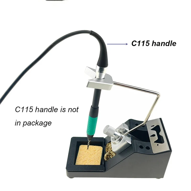 Supporto universale per saldatore in metallo C210 C245 c115base di sospensione per tavolo di saldatura intelligente per supporto per maniglia JBC