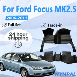 Car Floor Mats For Ford Focus MK2.5 2006 2007 2008 2009 2010 2011 Auto Foot Pads Automobile Carpet Cover Interior Accessories