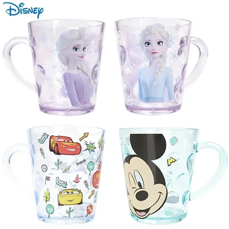 Mickey Minnie Frozen Princess Elsa Milk Cup ABS Cups BPA Free Kids Toothglass Cartoon Pixar Mermaid Cup Children Toy Gift