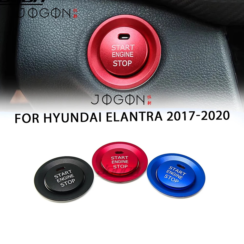 

For Hyundai Elantra AD Avante 2017-2020 IX35 2018 2019 2020 Car Ignition Engine Push Start Stop Button Switch Cover Sticker
