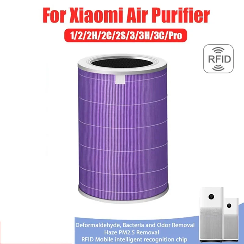 A98G-استبدال فلتر الهواء لتنقية الهواء Xiaomi Mi 1 2 2H 2C 2S 3 3H 3C الكربون الضباب PM2.5 المضادة للبكتيريا الفورمالديهايد