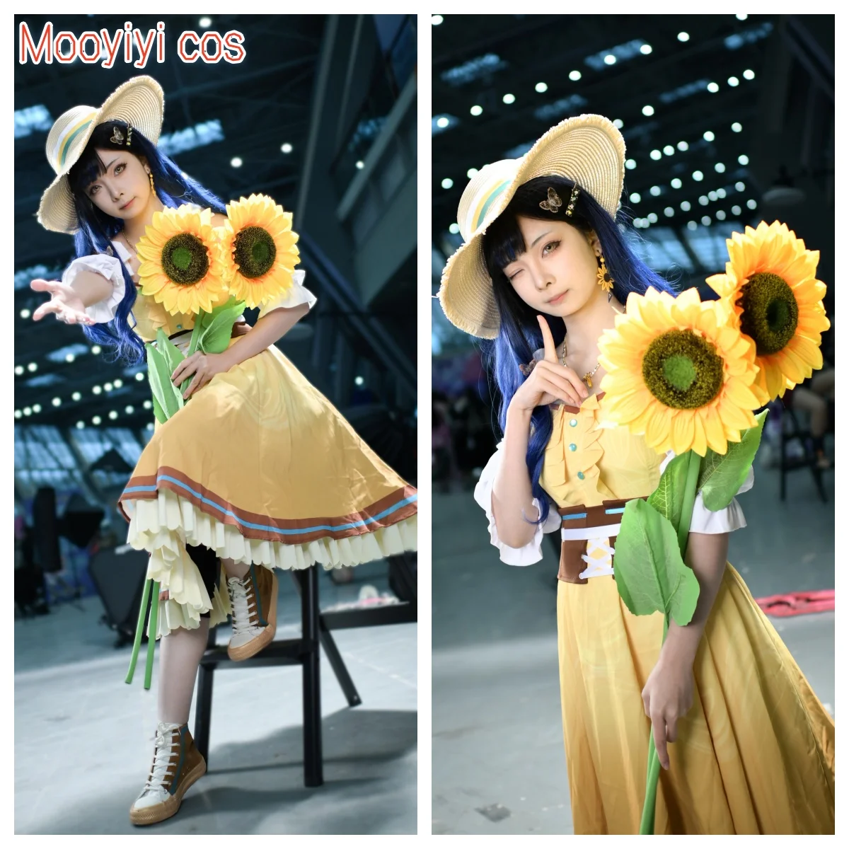 

Hot New Shiraishi An/An Cosplay costume Halloween Christmas Role PJSK Cos Mooyiyi cos Azusawa Kohane cos Dress big straw hat