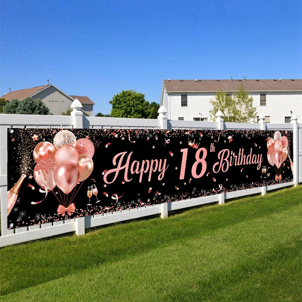 Pink Birthday Banner 18th 30th 50th Happy Birthday Party Decoration Kids For Home Adults Anniversary Birthday Party Supplies