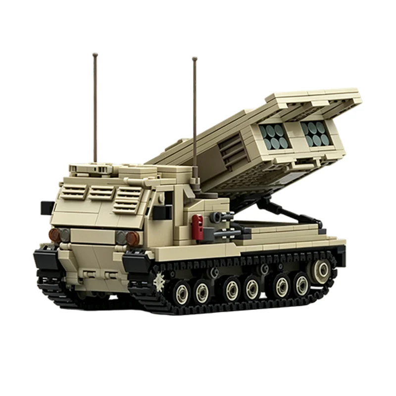 M270 Multiple Launch Rocket System Model MOC Building Bricks War Equipment Modular Technology Gifts Assemble Children Toys Suit