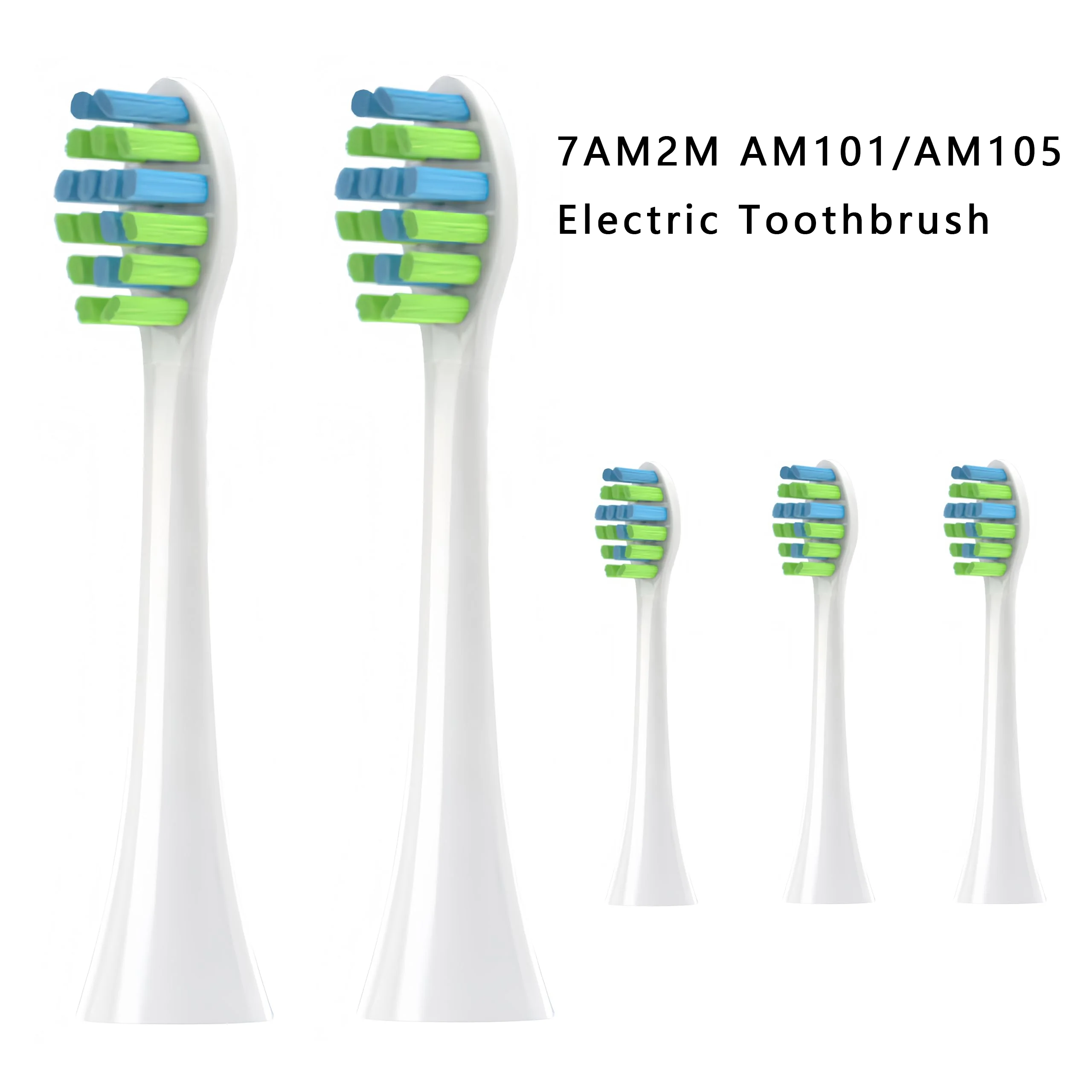 

Compatible with 7AM2M AM101/AM105 - 5 Pack Soft Bristle Electric Toothbrush Heads, Premium Replacement Accessory