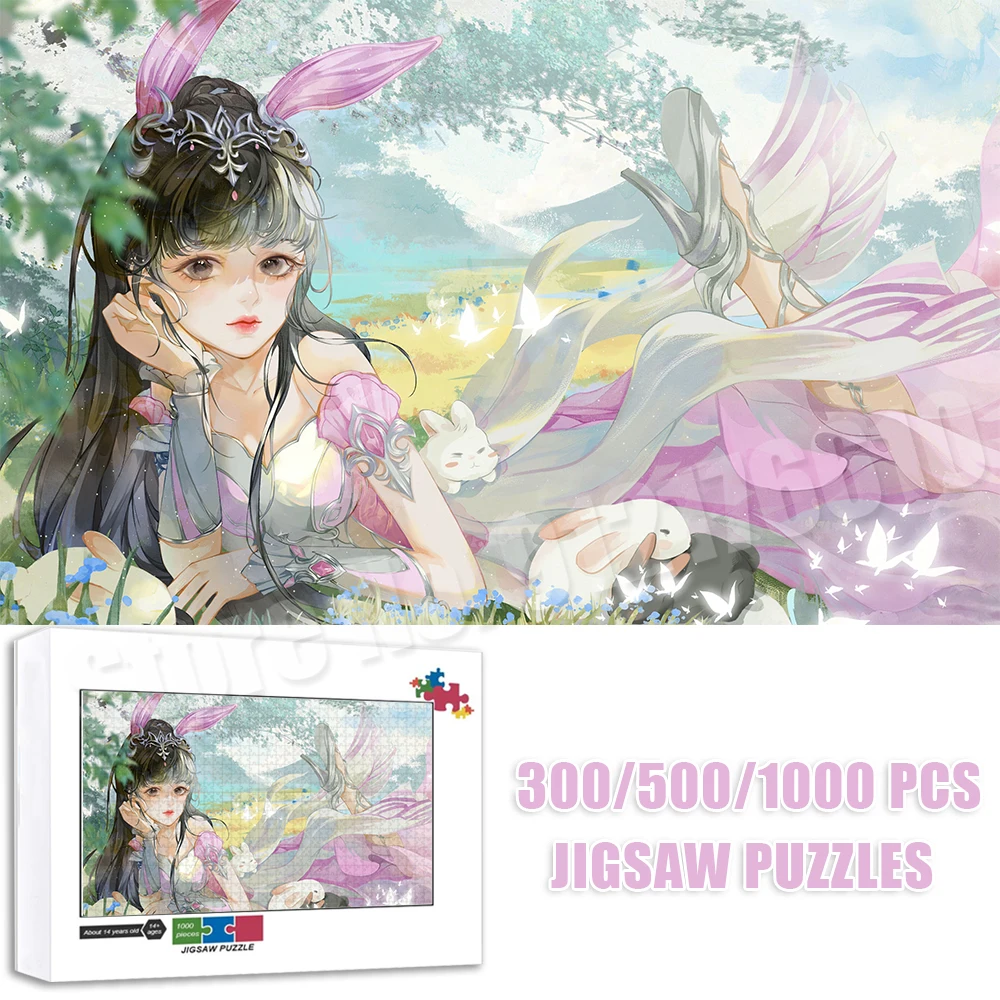 Douluo Continent Xiao Wu 300/500/1000 Pieces Jigsaw Puzzles Animation Cute Girls Puzzle Adults Kids Intellectual Diy Toy Gifts