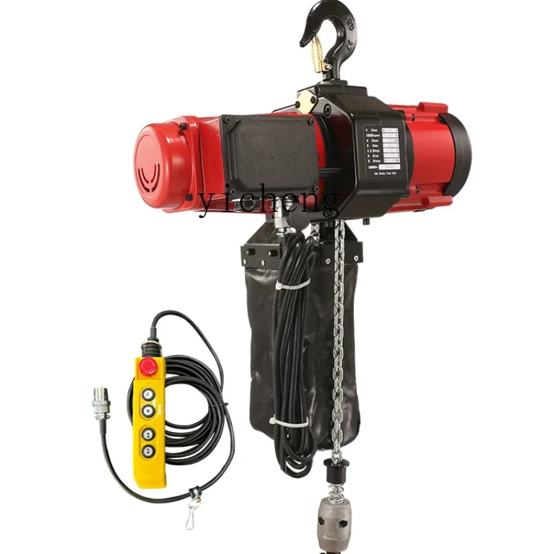 

adjustable speed variable frequency brushless chain electric hoist 1 ton freight elevator crane 220V chain lift