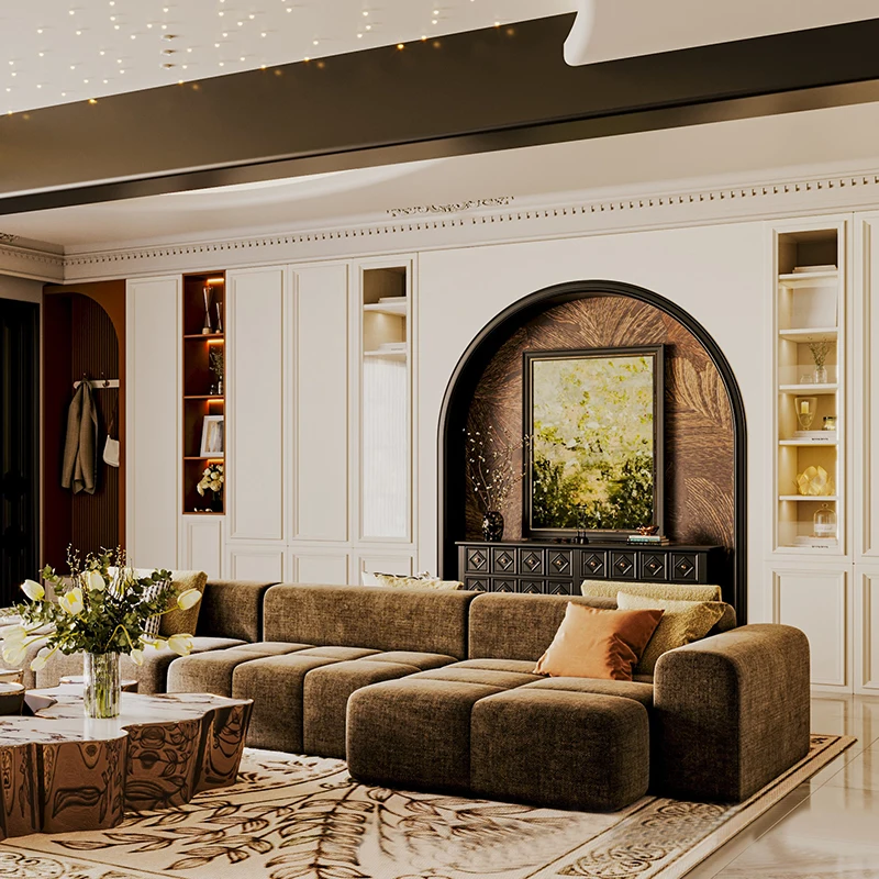 บ้านพักตากอากาศสไตล์ยุโรปสมัยใหม่ ออกแบบตกแต่งภายในระดับไฮเอนด์ พร้อมเฟอร์นิเจอร์ไม้ครบชุดสำหรับโรงแรมและอพาร์ตเมนต์