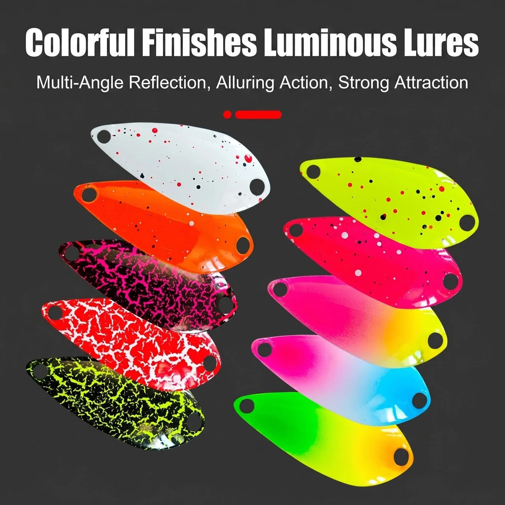 Lure Bait 1.5g 2.5g 3.5g 5g Spoon Shaped Makou Sequin Lure Trout Carp Tiny Fishing Stream Hard Bait Lure view 3