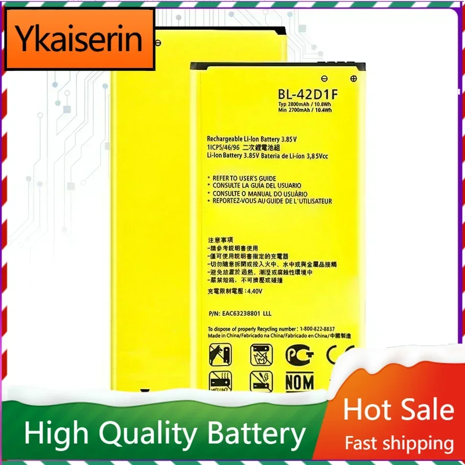 Nueva batería de BL-42D1F de 2800mAh para LG G5 VS987 US992 H820 H840 H850 H830 H831 H868 F700S F700K H960 H860N LS992 garantía de baterías