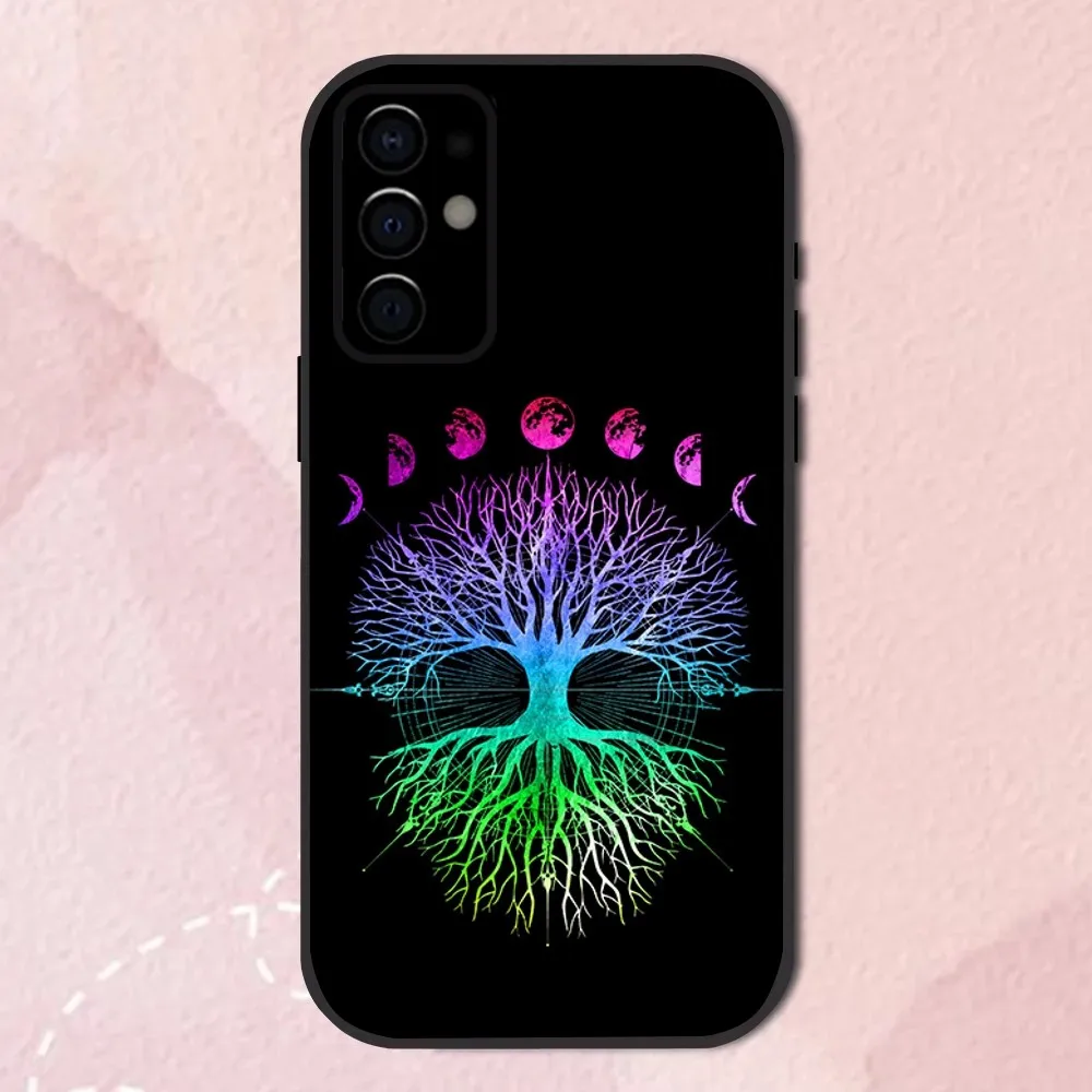 Tree of Life Space Phone Case For Samsung S24,S21,S22,S23,S30,Ultra,S20,Plus,Fe,Lite,Note,10,9,5G Black Soft Shell