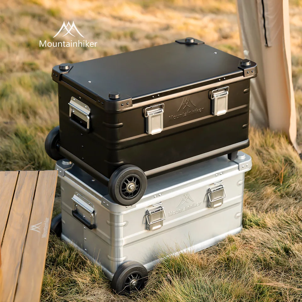 MOUNTAINHIKER Aluminum Pulley Box Portable Multifunctional Large Capacity Outdoor Car Camping Storage Box