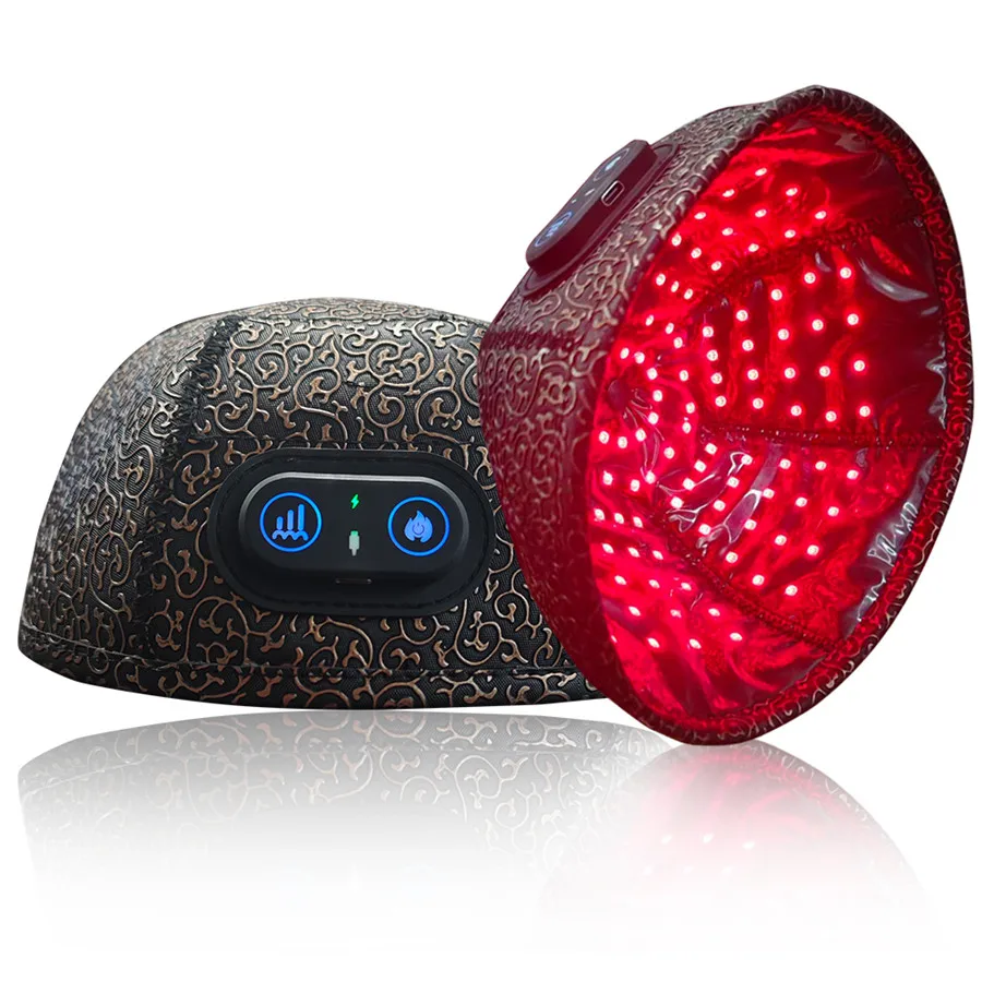 

Shanglaite 150 LEDs 660nm 850nm 10Hz 40Hz Pulse Round Shape Red Light Therapy Hat for Elders