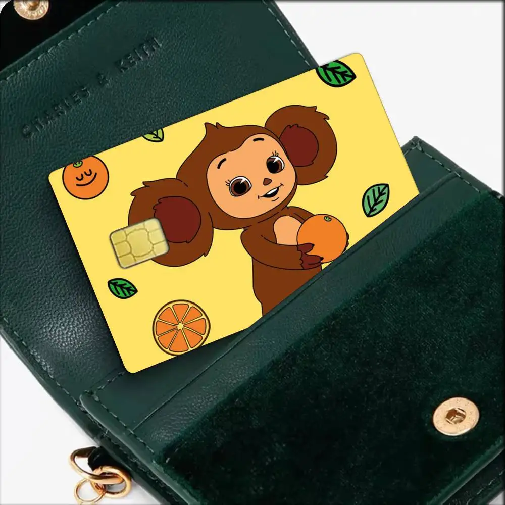 Cartoon C-Cheburashka-es Waterproof Film Skin Cover Credit Card Stickers Debit Front Bank Bus