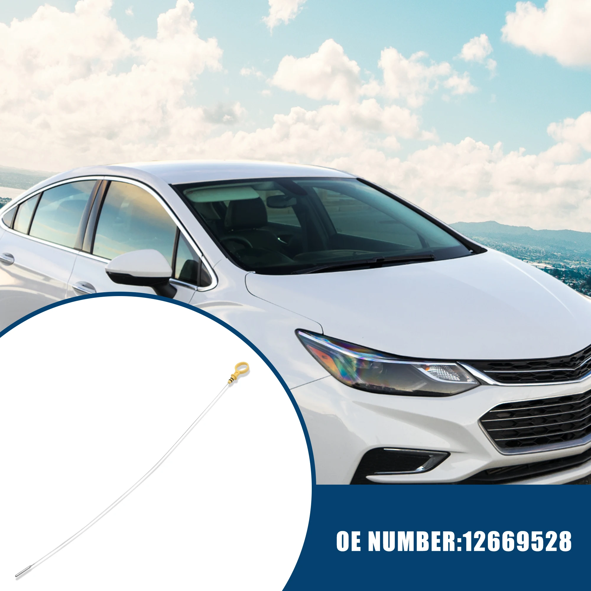 

UXCELL щуп индикатора уровня моторного масла для Chevrolet Caprice 2011-2017 металлический желтый