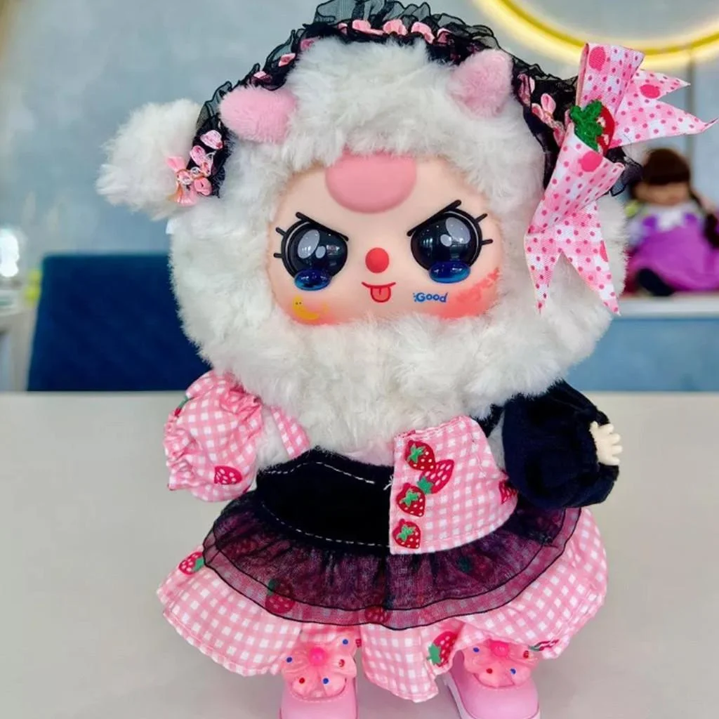 For Baby Three V3/20cm cotton doll outfit clothes chubby body maid skirt cute for dress accessory