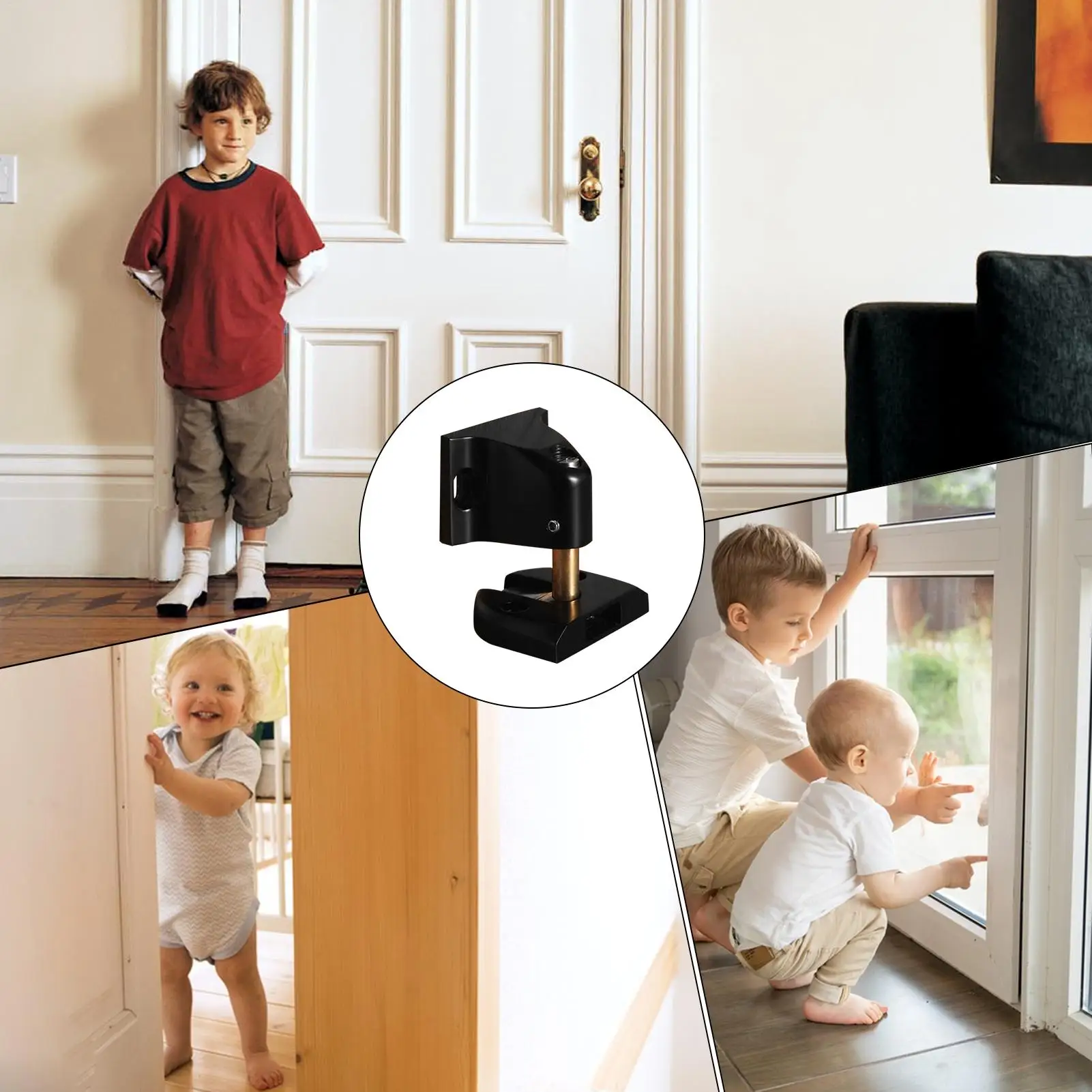 

Door Stops For Floor Non-Magnetic Ground Catch Zinc Alloy Silent Door Stop Bumper For Home Kitchen Bedroom Garage Apartment