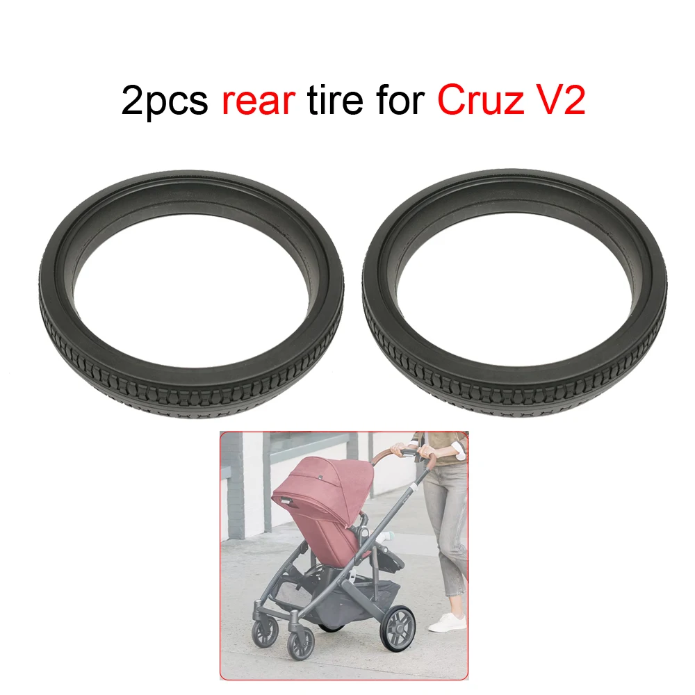 Kinderwagen-Rad-Reifen, jeweils für Uppababy Cruz V1/V2 Buggy Vorder- oder Hinterreifenabdeckung, PU, schlauchlos, direkter Ersatz, Baby-Zubehör – Detail 17