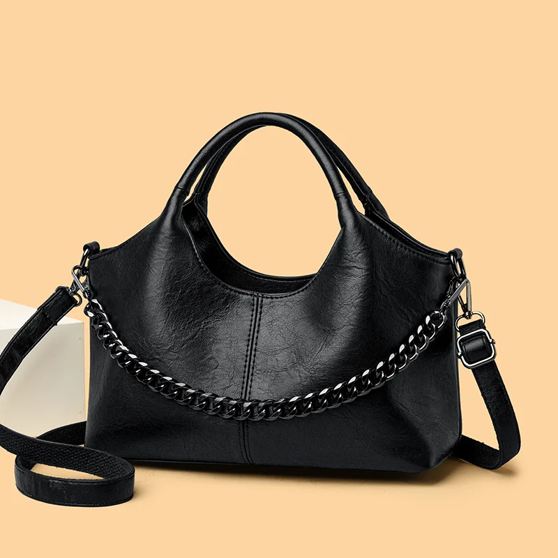 

Fashion Women Leather Crossbody Bags Luxury Chain Shoulder Bag Small Handbag Purse for Ladies Casual Daily Use Stylish Accessory